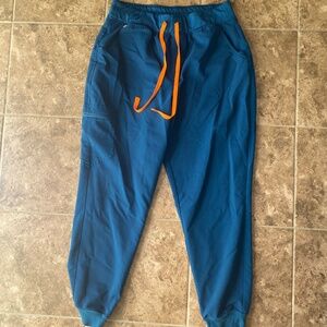 Figs Large scrub pants bottoms dark blue limited edition joggers